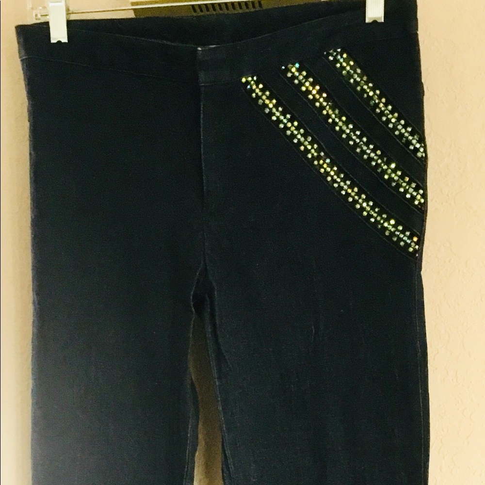 Luxe stretch jeans w/ Swarovski Crystal accents